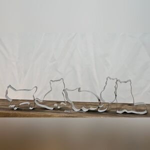 Cat-shaped Metal Cookie Cutters - Set of 5